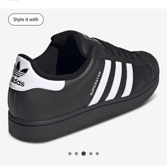 Adidas Superstar II Black White Casual Sneakers - Picture 3 of 5
